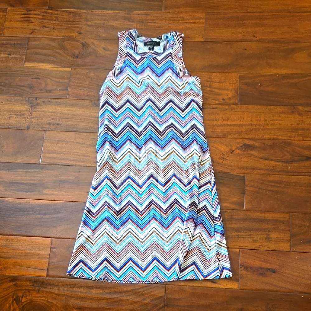 Karen Kane Multicolor Chevron Mini Dress